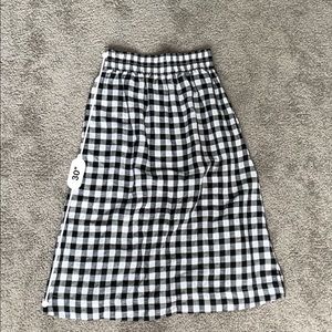 Madewell Midi checkered skirt